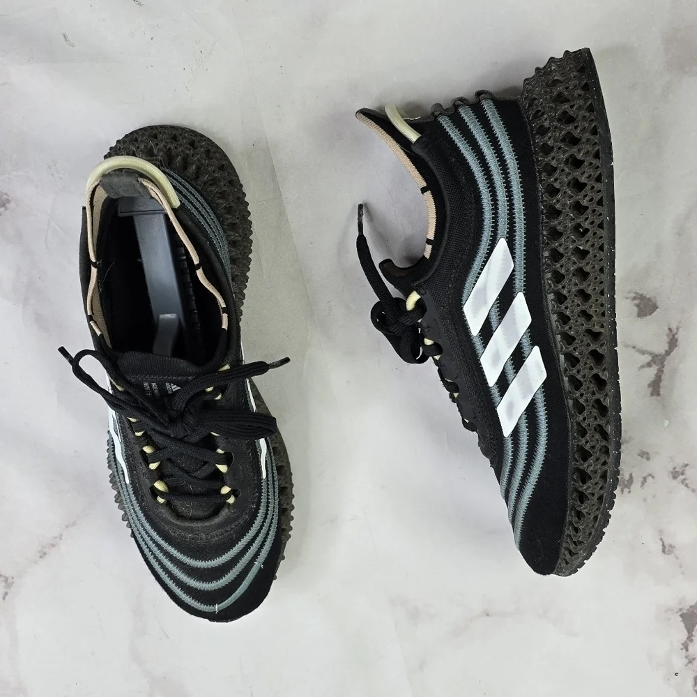Adidas Mens 7.5 40.5 4D FWD X Parley Core Black Running Shoes Sneakers Recycled